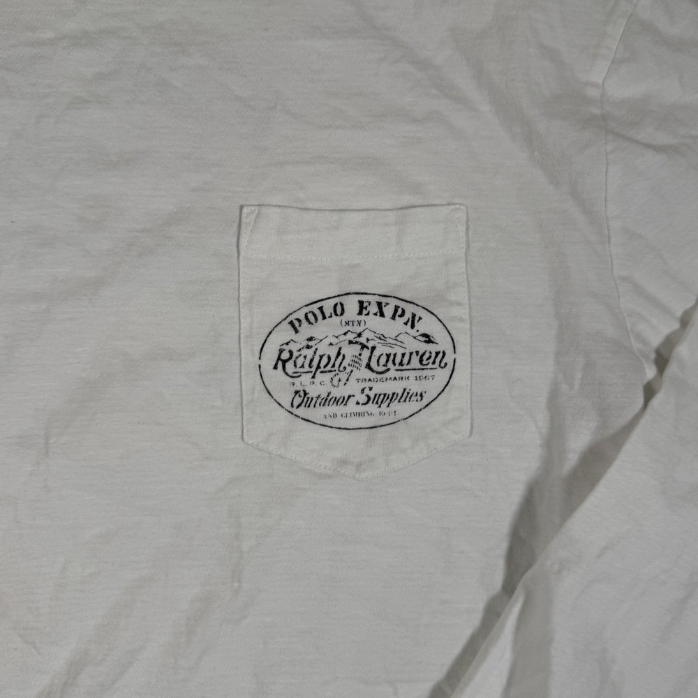 Polo Ralph Lauren Long Sleeve T Shirt Polo Expansion Outdoor Supplies Sz XL - Picture 4 of 7